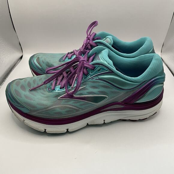 Brooks Transcend 3 Women’s Running Shoes Size 8 1202091B419 Blue Purple Silver - Picture 2 of 8